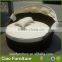 Outdoor sunbed for adults rattan patio furniture round bed