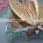 natural split Wicker Garden Flower Plant Basket with lace and handle