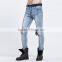 Korea Style Men Ripped Jeans Washed Ankle Destroyed Pants