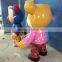 FRP bear cartoon figurine for shopping mall