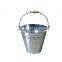 Simple galvanized metal pails with handle for sale