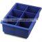 novelty large 6 cavities ice blocks silicone materail tray ice cube mold