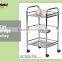 Rolling Kitchen Laundry Storage Warehouse Carts Bathroom Wire Basket Trolley