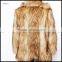 Luxury Women Faux Fur Coat Casual Hood Parka Ladies Long Trench Jacket Outwear