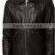 Men's 100% soft leather stand collar jacket