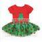 2017 children kids christmas tree ruffle t-shirt and ruffle pant outfit ruffle outfit