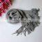 Acrylic pure color fashion winter knitting scarf factory