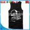  china custom wholesale men polyester screen printed low cut tank tops for sale