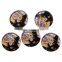 Glass Dome Seals Cabochons Round Flatback Multicolor Halloween Witch Pattern Transparent 20mm Dia