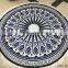 Wholesale custom turkish printed cotton large round beach towel fabric