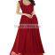 Deep- V Neck Sleeveless Vintage Maxi long party dress