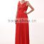 new party dress prom gowns New Design lace beading strap evening dress AS062