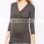 Plunge Neck Ruched Top Maternity Corset