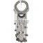 2016 Vintage Zinc Alloy Antique Silver Handmade Acrylic Rhinestone Statement Necklace
