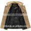 Winter stylish man coat double breasted melton wool coat lambswool lining