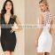 Women Sexy Sleeveless Deep V Hollow Out Cocktail Clubwear Party Mini Bandage Bodycon Dresses