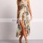 Mika72111 2017Summer Women Vintage Sexy 100% Cotton Spaghetti Strap Floral Dress For Wholesale