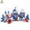 Kids outdoor playground plastic garden swing in playground for children slide