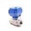 12v 24v 110v 220v stainless steel brass 2 two way electric motorized ball valve BSP NPT ball electric drain valve