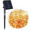 10m Outdoor Solar Powered Micro Copper Wire Led String Light For Christmas Garden