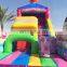 Rainbow Pink Princess Carriage Inflatable Dry Slide Bouncer For Sale