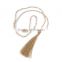 Fashion hand knotted tassel crystal beads necklace Buddha head pendant Necklace