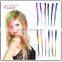 2015 New Fashion Ombre Clip In Hair Extensions Straight Gradient Colorful Hair Piece Cheap Synthetic Hair Pieces Multi-color
