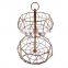 Home Kitchen Storage Baskets Metal Wire Hanging Fruit Bowl Stand 2 Tier Folding Fruit Basket