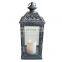 Set Of 2 Decoration Lantern Rustic Lantern Grey Candle Holder Moroccan Metal Lantern