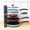 Storage Holders Multi-layer Adjustable Height Folding Metal Home Furniture Pot Pan Lid Rack Holders Organizer Kitchen Storage