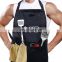 Wholesale Custom Made Logo Printing Adjustable Polyester Durable Kitchen Apron For Cook With Pockets and Hats