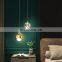 Round Gold Crystal Ceiling Light Modern Rectangle Crystal Pendant Chandelier Lamp For Villa Hotel Project