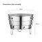 Portable stainless steel picnic folding circular outdoor barbecue grill