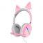Handsfree Cheap Cat Ear Headset Wireless Bulutooth Headphones Super Bass Stereo Earphone With Noise Canceling