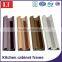 Imitation steel color 6063 T5 extruded aluminium kitchen profile for kitchen cabinet