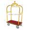 Polished Solid Brass Birdcage Bellman Luggage Trolley
