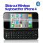 Black Ultra-Thin Slide-out Wireless Keyboard for iPhone 4 with Bluetooth