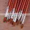 In Stock 12pcs Set Flat Shape Nylon Hair Artsit Brush For Oil Painting Brush