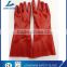 Heavy duty cotton liner oil resistant long sleeve red smooth pvc working safety hand gloves                        
                                                                                Supplier's Choice