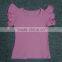 Hotsale ruffle top shirts for girls,wholesale blank baby T shirts,Girls double ruffle top shirts manufacturers,T shirts in stock