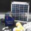 solar lighting system 6V 12V with 6w solar panel and 4Ah battery for house using from ldsolar