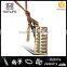 2016 unique design custom stainless steel jewelry abacus fashion leather necklace pendant