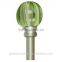 High Transparent Green Acrylic Polygon Curtain Rod Finial And Silver Window Curtain Rods For Children's Room