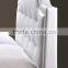 Carlotta White Modern Bed with Upholstered Headboard Bedroom Furniture