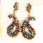 Colorful Indian Earrings,Kundan Studded Ethnic Yet Modern Indian Earrings,Boho Earring,Aztec Earring,Tribal Earring
