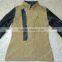 Khaki Denim Jacket With Leather Sleeves and Inside 100% Original DuPont Kevlar for Bike Ridding