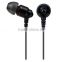 Promotional stereo in ear metallic mp3 earphone. mp3 earphone for moblie phone and computer