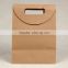 Kraft paper bag for food with handle hand bag with hook and loop for gifts hook and loop paper bag for scarf