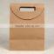 Kraft paper bag for food with handle hand bag with hook and loop for gifts hook and loop paper bag for scarf