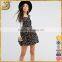 High quality print floral square neckline regular fit true to size a-line dress for women